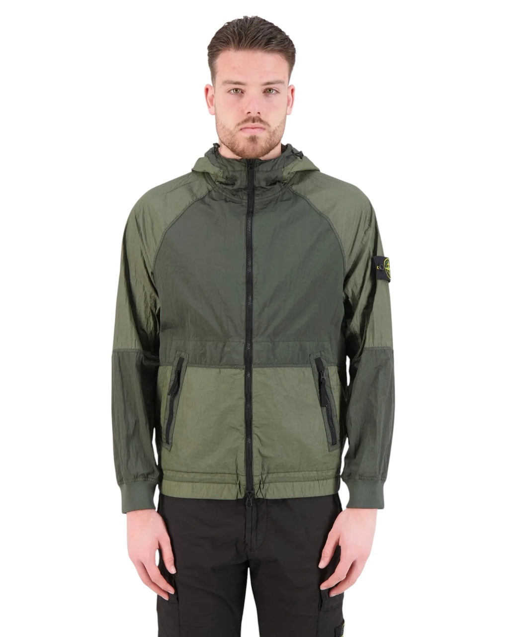 STONE ISLAND NYLON METAL WATRO-TC IN ECONYL JACKET MUSK GREEN