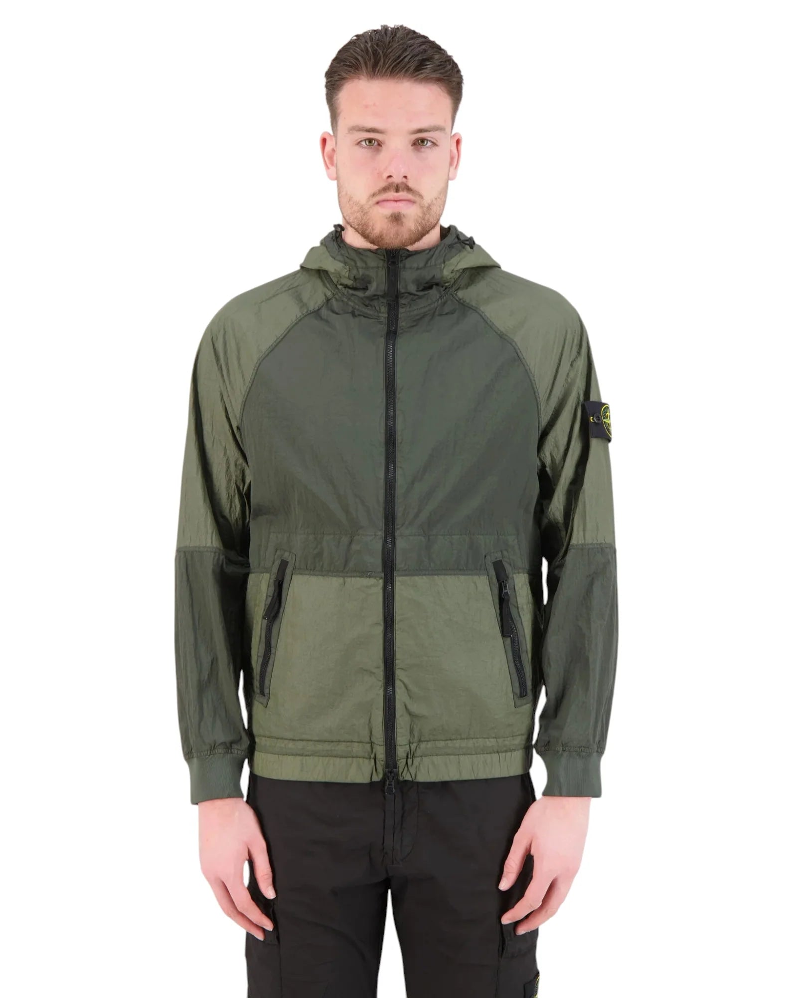 STONE ISLAND NYLON METAL WATRO-TC IN ECONYL JACKET MUSK GREEN