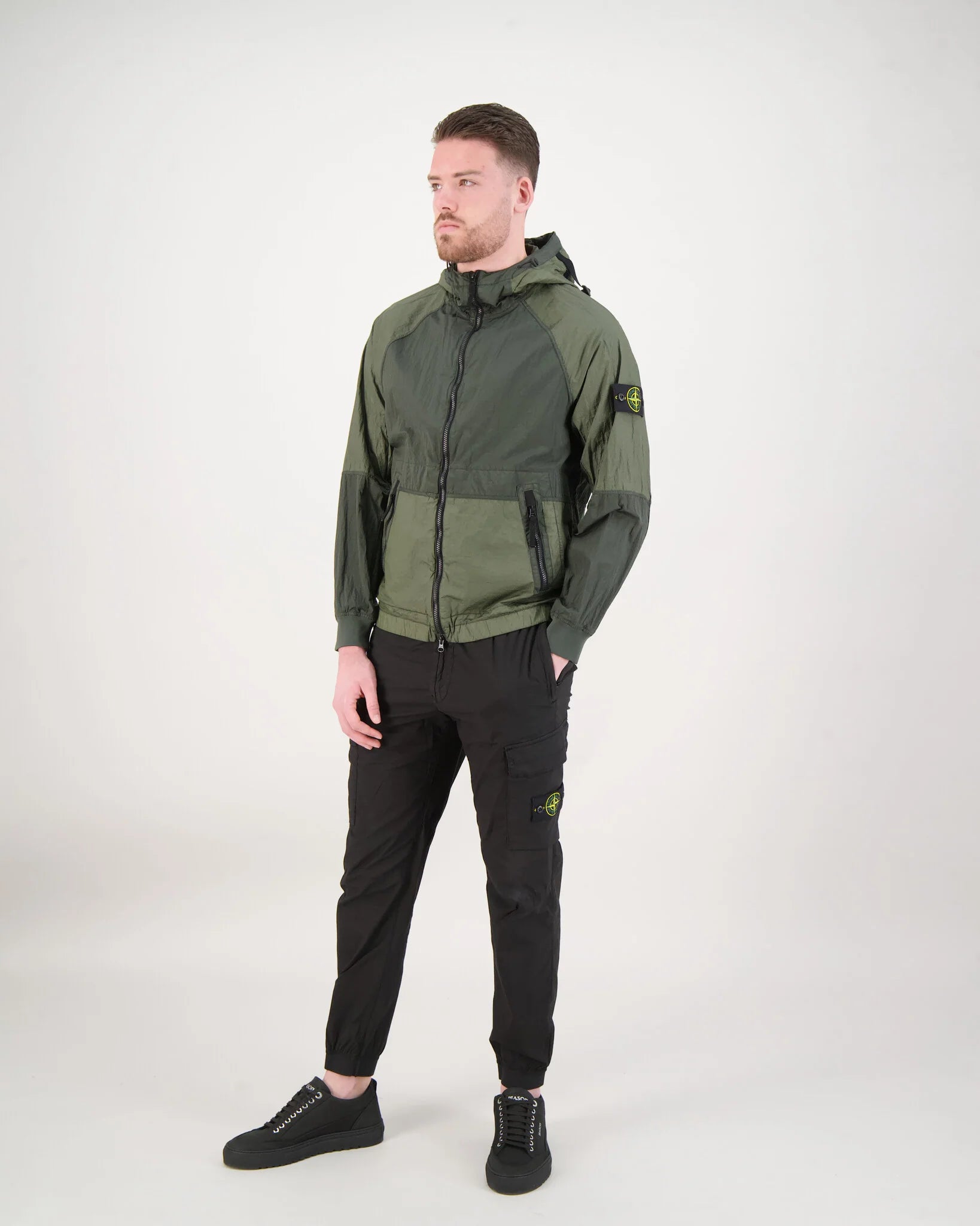 STONE ISLAND NYLON METAL WATRO-TC IN ECONYL JACKET MUSK GREEN