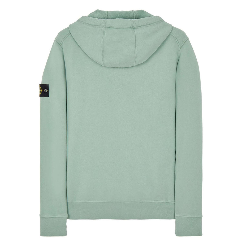STONE ISLAND ZIP-UP HOODIE IN MENTHOL