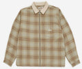 STUSSY FRANK PLAID ZIP SHIRT TAN