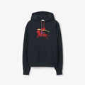 BURBERRY RELAXED FIT EKD COTTON HOODIE “BLACK”