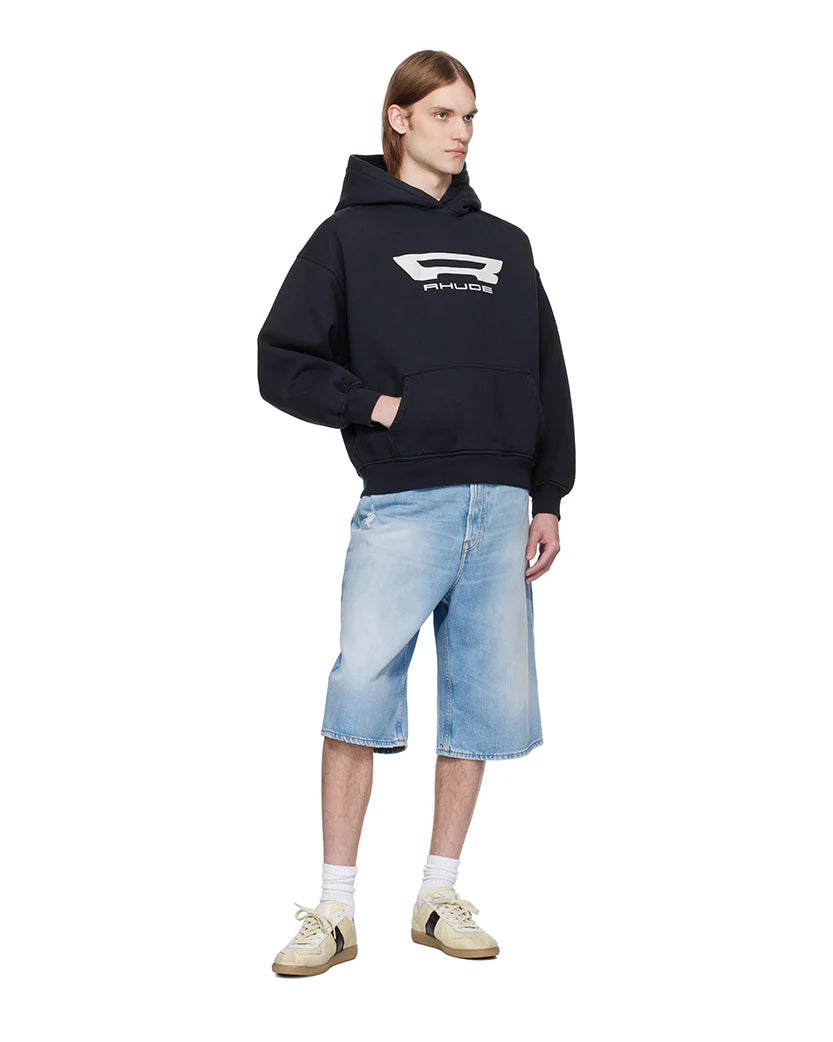 RHUDE CAMPIONE HOODIE VINTAGE BLACK