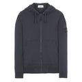 STONE ISLAND ZIP-UP HOODIE IN ANTRACIT
