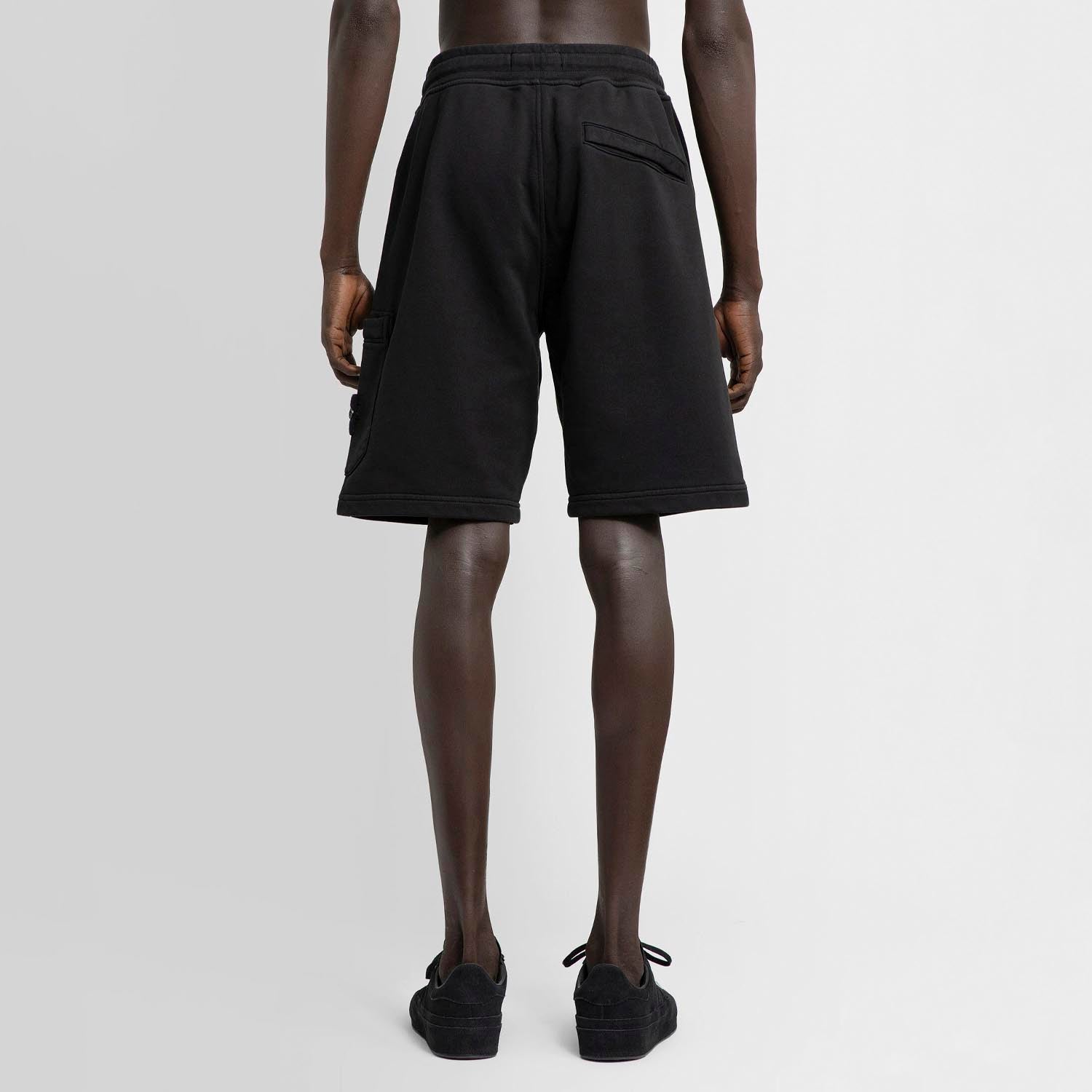 STONE ISLAND COTTON TRACK SHORTS “BLACK”