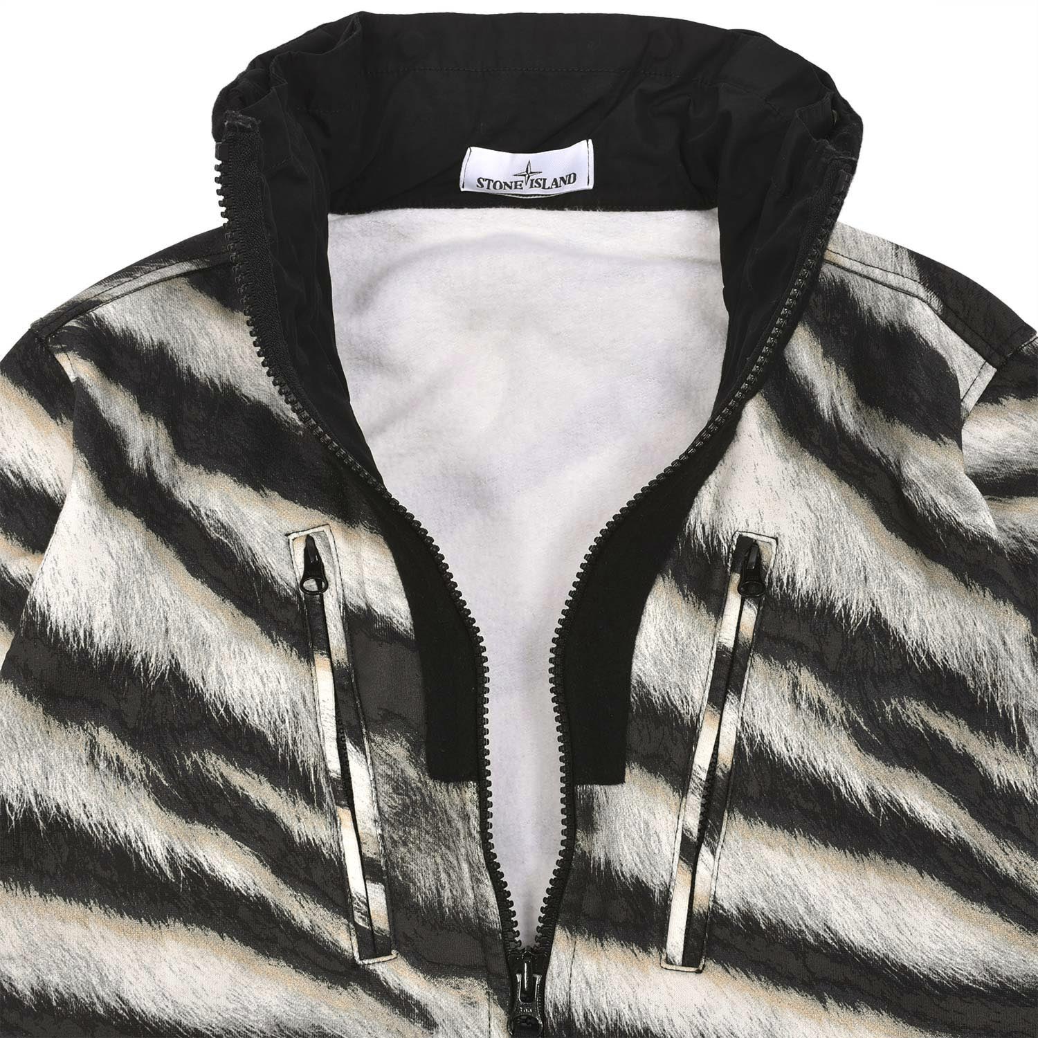 STONE ISLAND ZEBRA PRINT HOODED JACKET