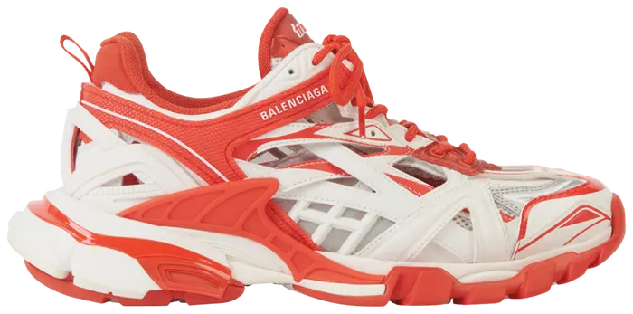 BALENCIAGA TRACK.2 OPEN SNEAKER 'WHITE RED'