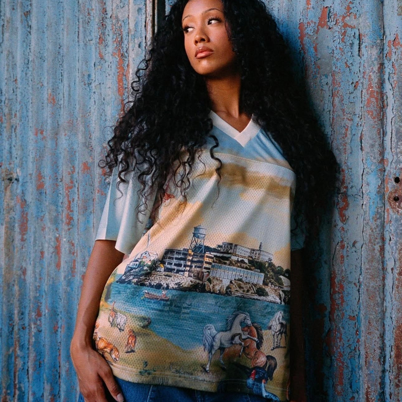 CORTEIZ NARNIA FOOTBALL JERSEY “BLUE / CREAM”