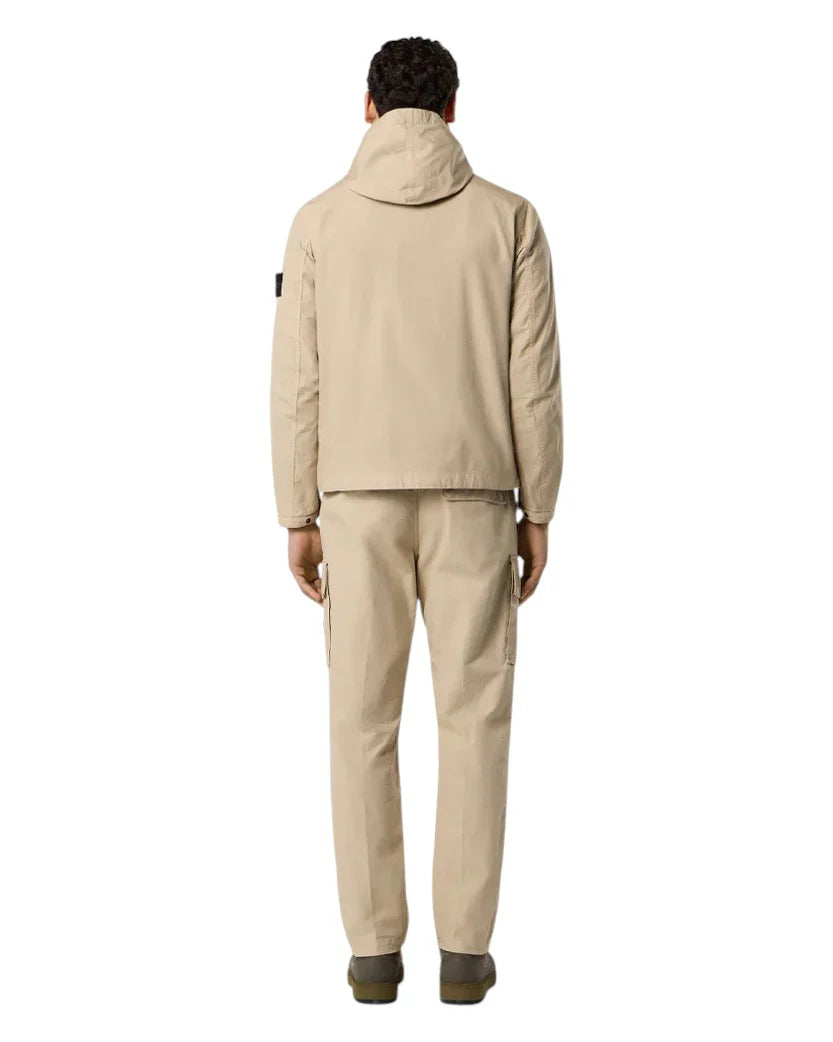STONE ISLAND CANVAS WEAVE COTTON JACKET DESERT