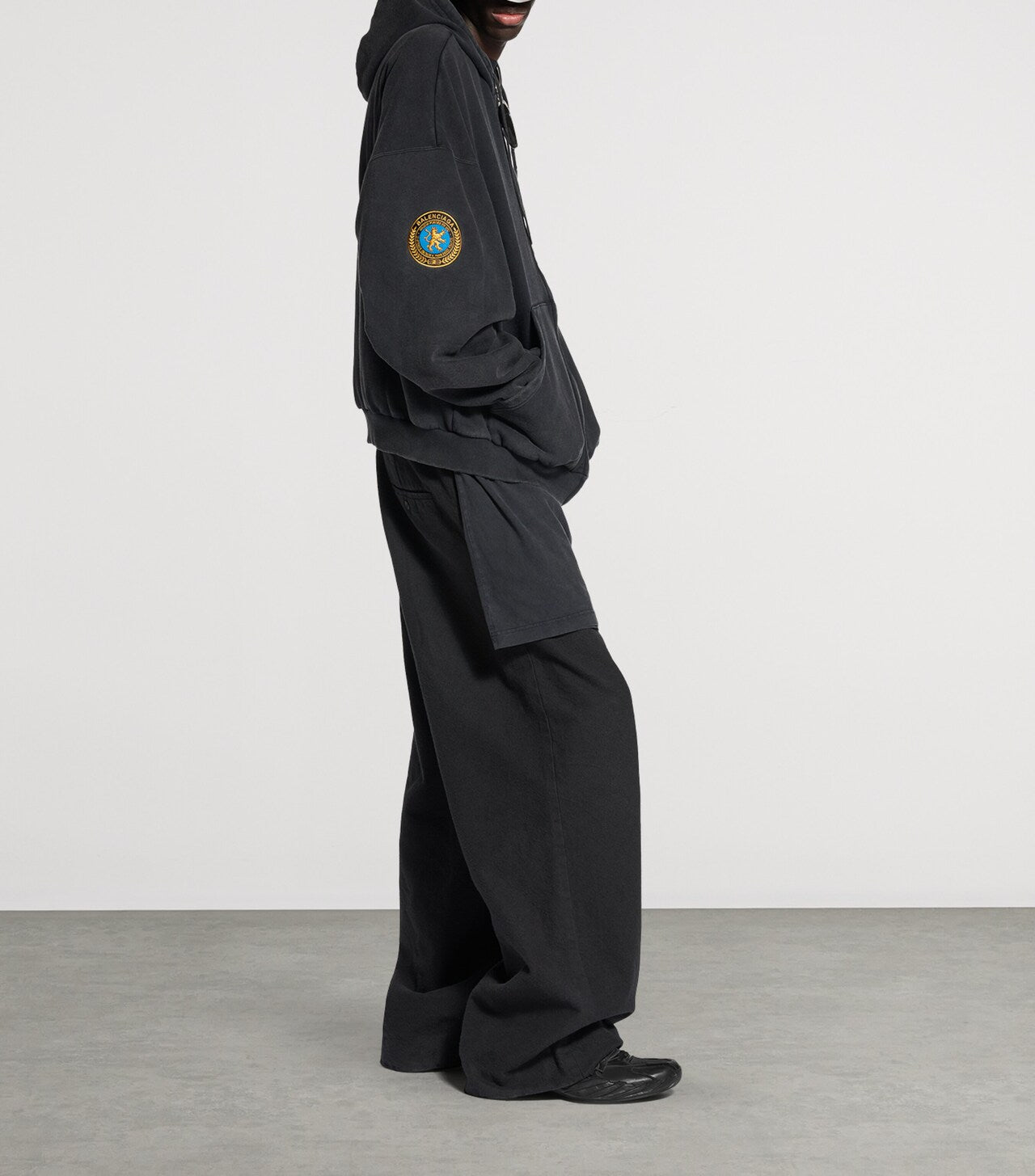 BALENCIAGA COTTON UNIFORM PATCH HOODIE