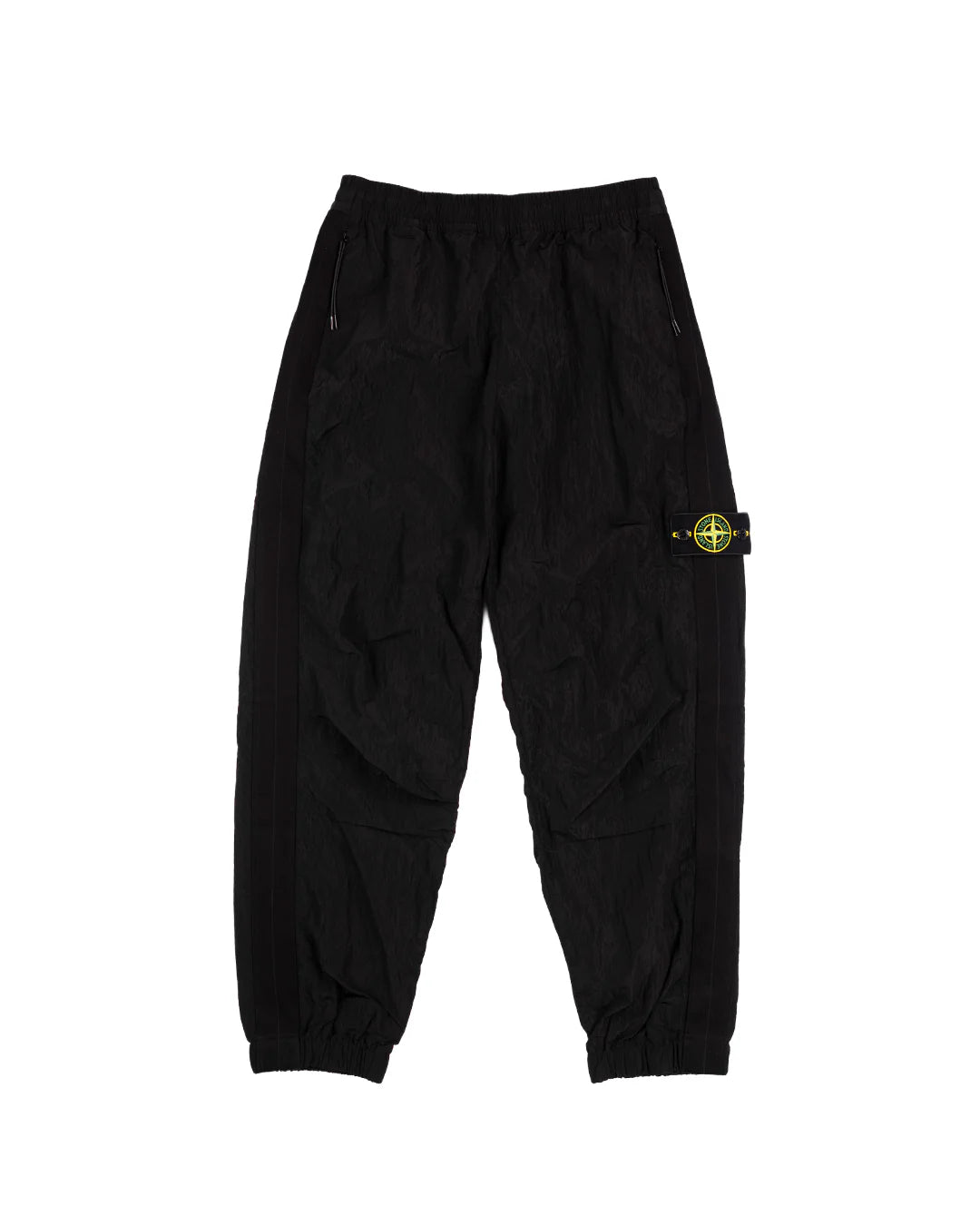 STONE ISLAND NYLON METAL TRACK PANTS BLACK