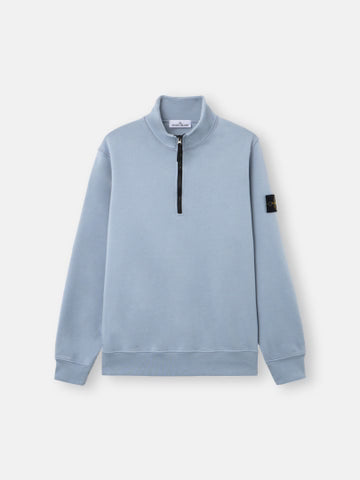 STONE ISLAND ZIP SWEATSHIRT IN AVIO BLUE