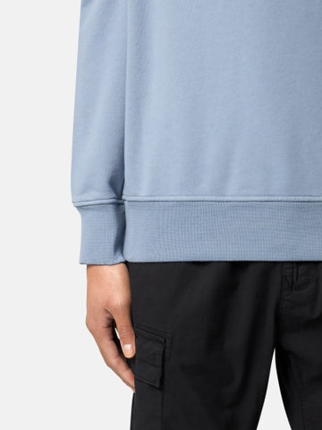 STONE ISLAND ZIP SWEATSHIRT IN AVIO BLUE