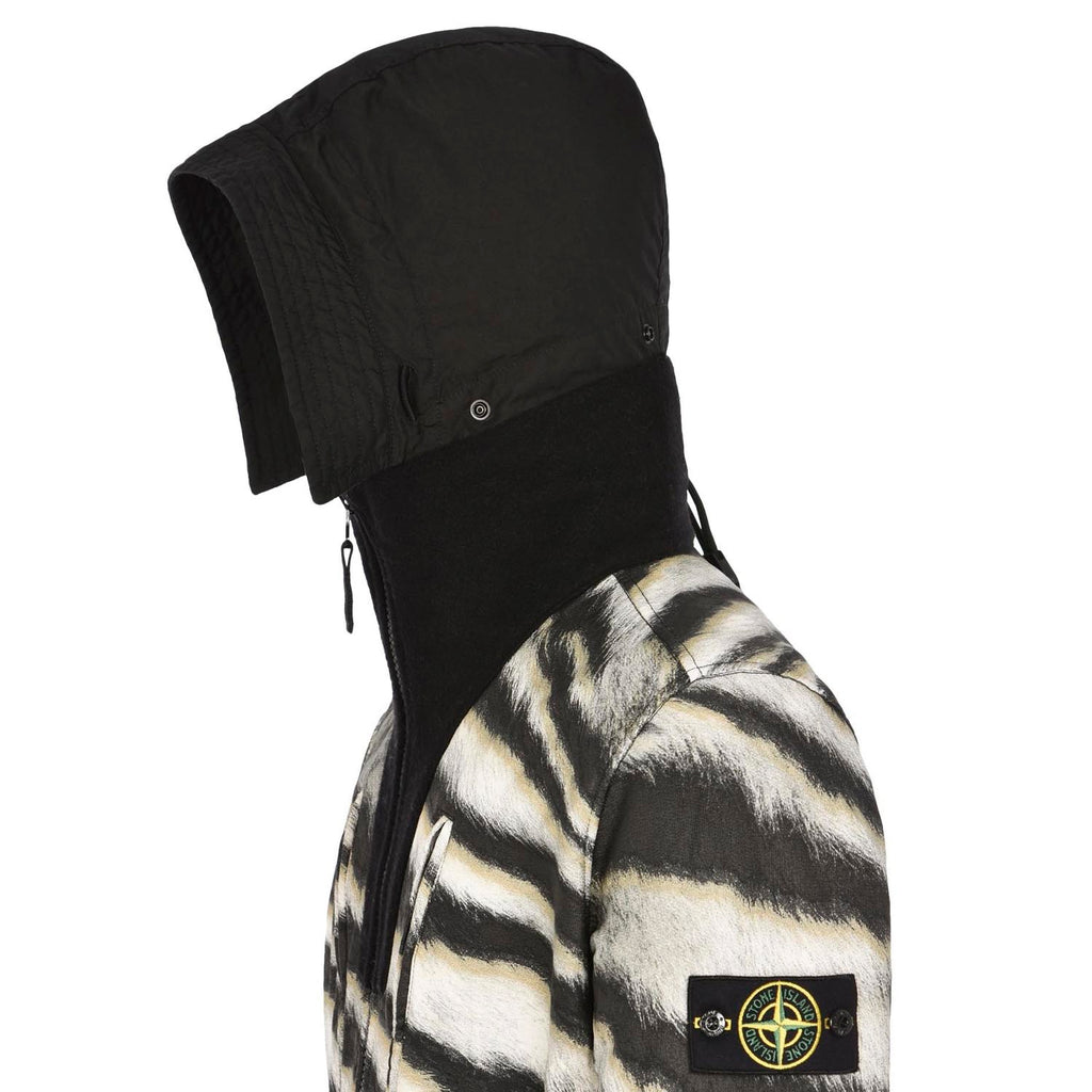 STONE ISLAND ZEBRA PRINT HOODED JACKET