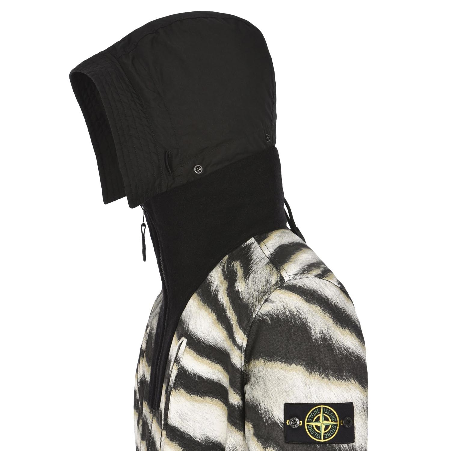 STONE ISLAND ZEBRA PRINT HOODED JACKET
