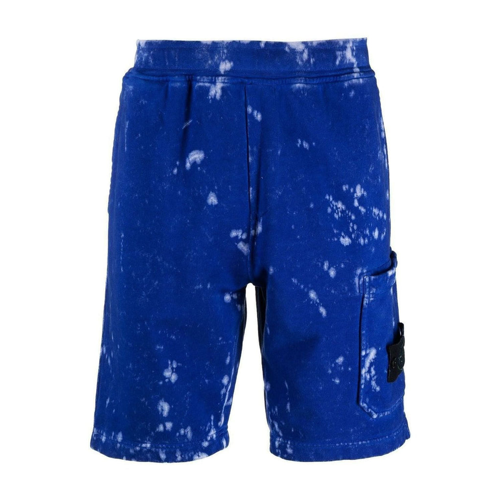 STONE ISLAND OFF DYE SHORTS IN BLUE