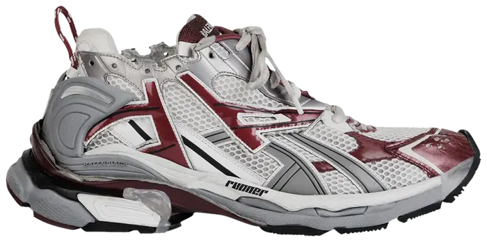 BALENCIAGA RUNNER SNEAKER 'WHITE BURGUNDY'