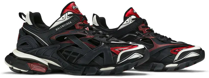 BALENCIAGA TRACK.2 TRAINER 'BLACK BURGUNDY'