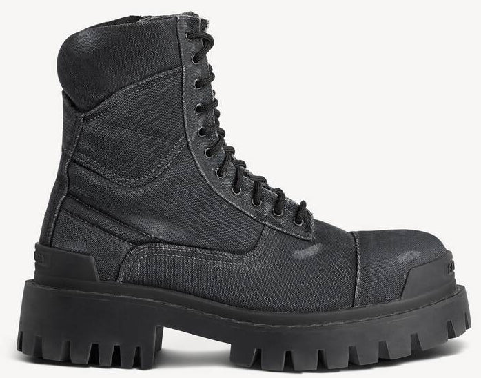 BALENCIAGA COMBAT STRIKE BOOT IN BLACK