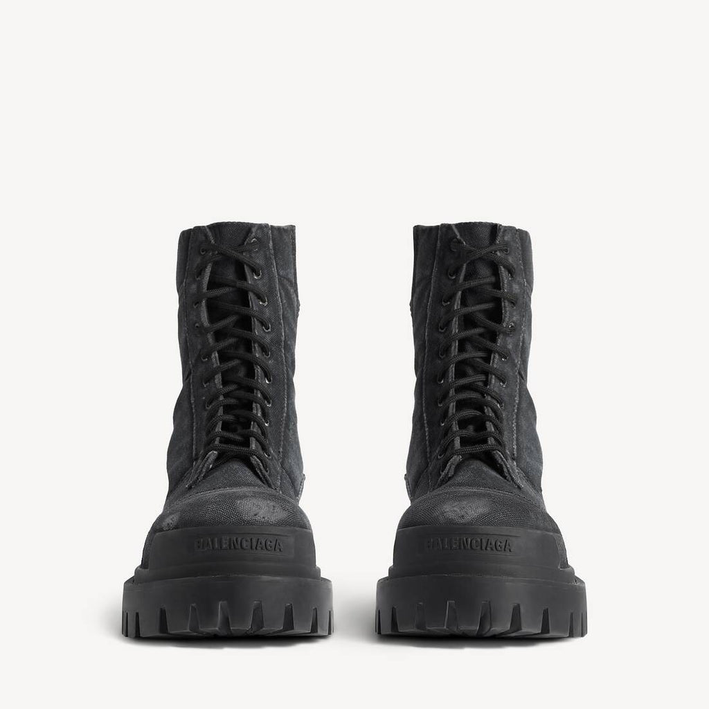 BALENCIAGA COMBAT STRIKE BOOT IN BLACK