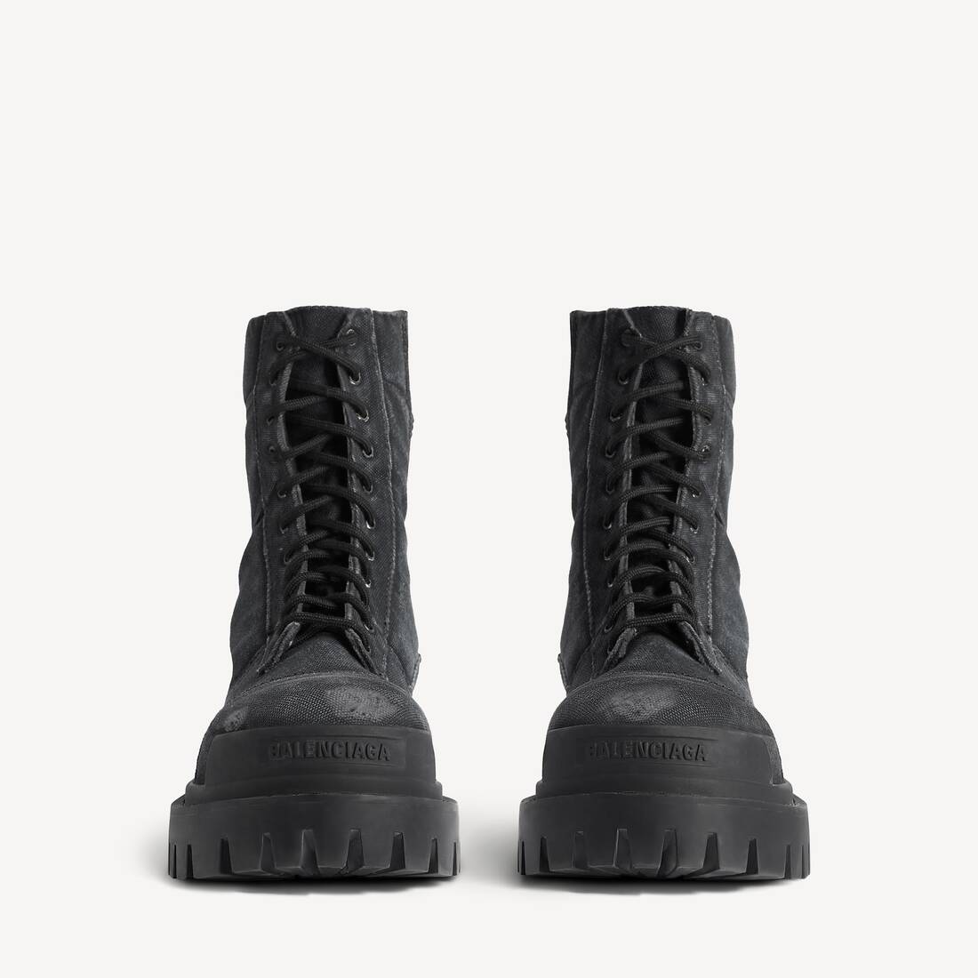 BALENCIAGA COMBAT STRIKE BOOT IN BLACK