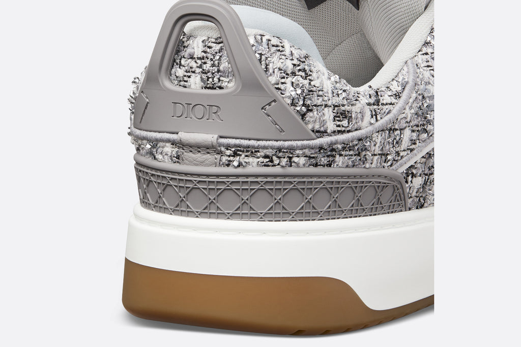 DIOR B9S SKATER SNEAKER IN SILVER TONE TWEED