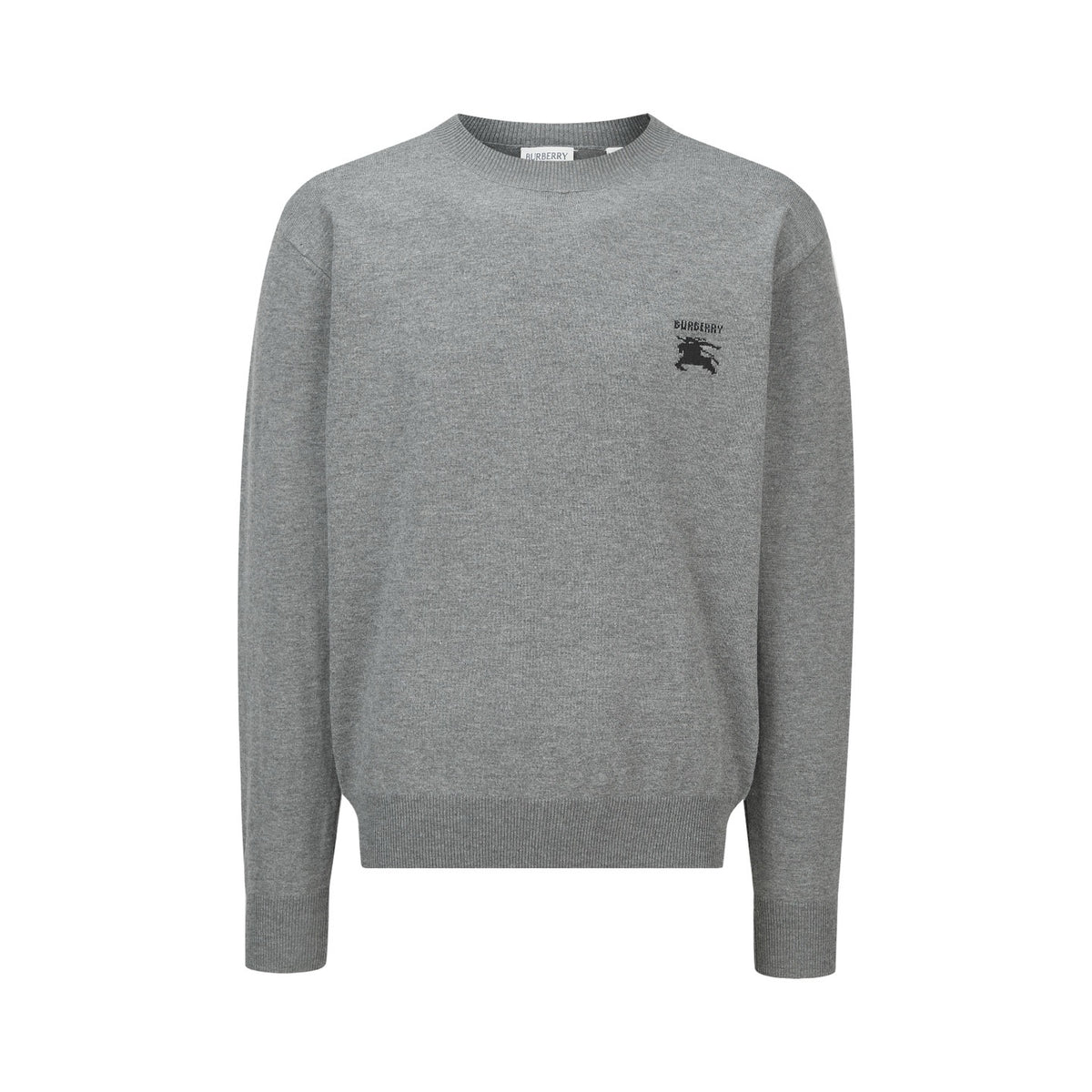 BURBERRY INTARSIA LOGO WOOL SWEATER