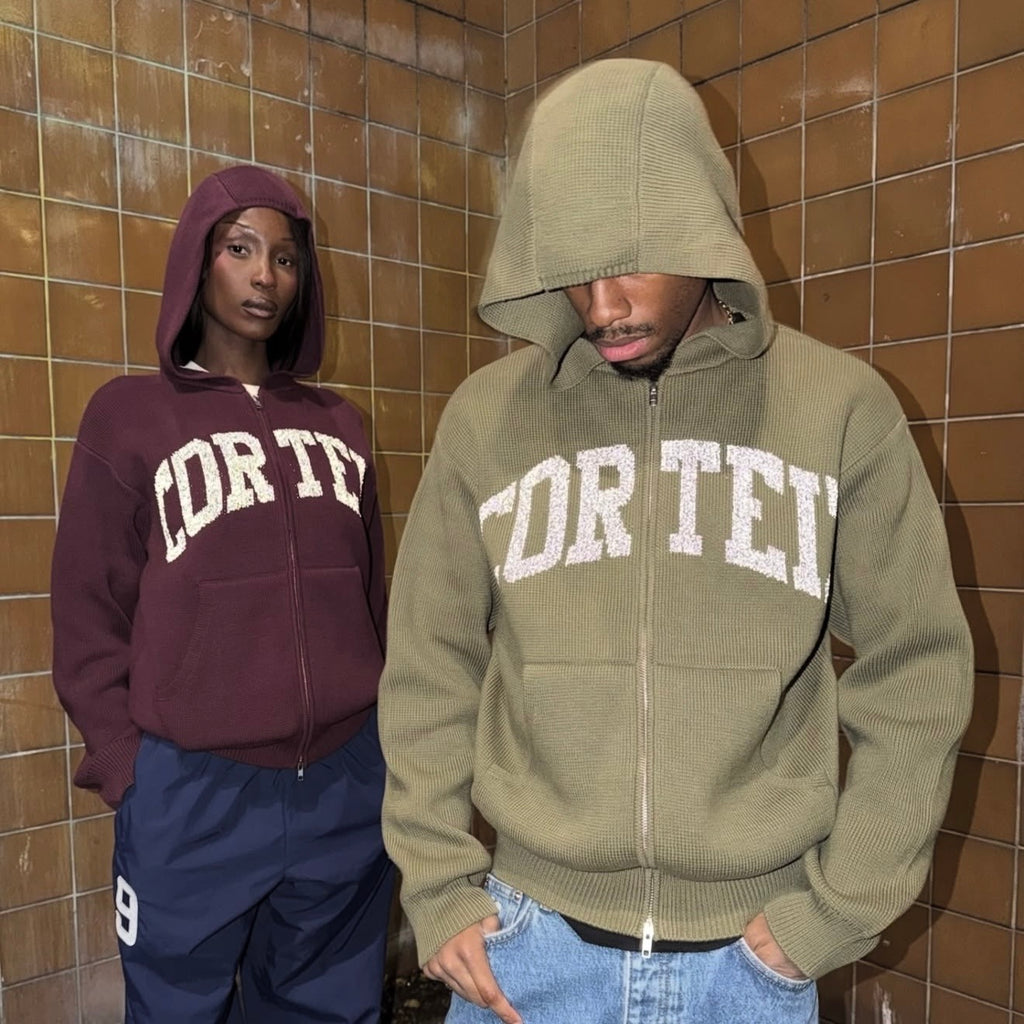 CORTEIZ 3M COLLEGE KNIT ZIP HOODIE