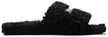 BALENCIAGA FURRY SLIDES 'BLACK'