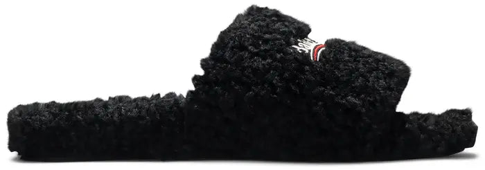 BALENCIAGA FURRY SLIDES 'BLACK'