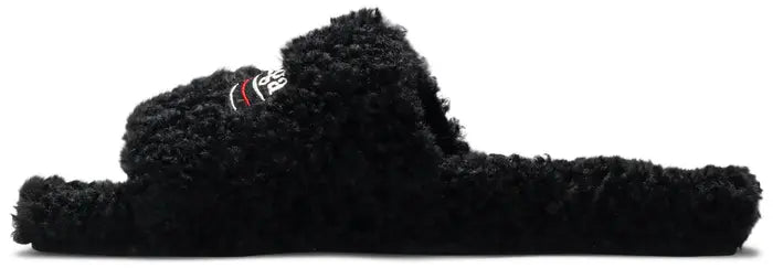 BALENCIAGA FURRY SLIDES 'BLACK'
