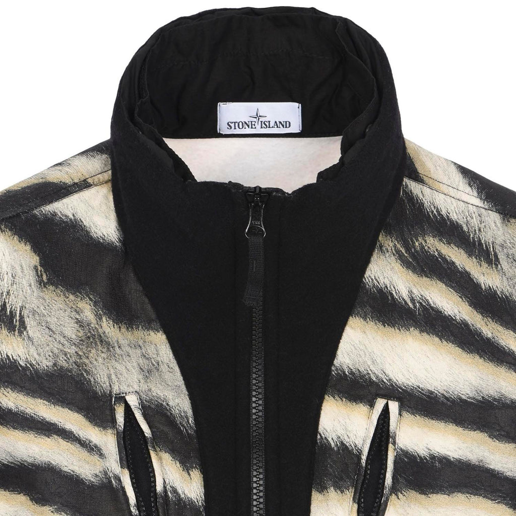 STONE ISLAND ZEBRA PRINT HOODED JACKET