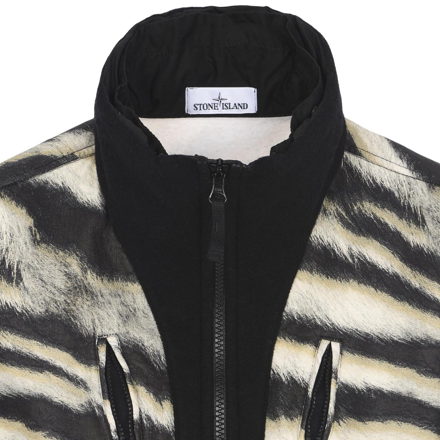 STONE ISLAND ZEBRA PRINT HOODED JACKET