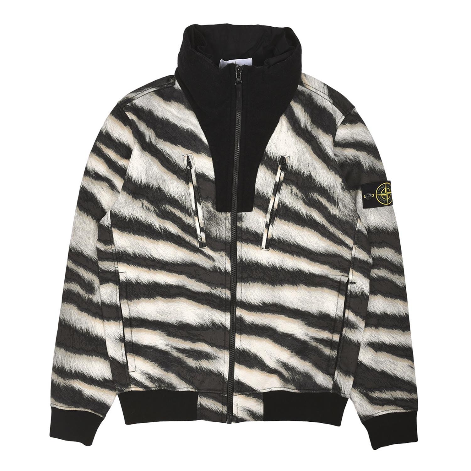 STONE ISLAND ZEBRA PRINT HOODED JACKET