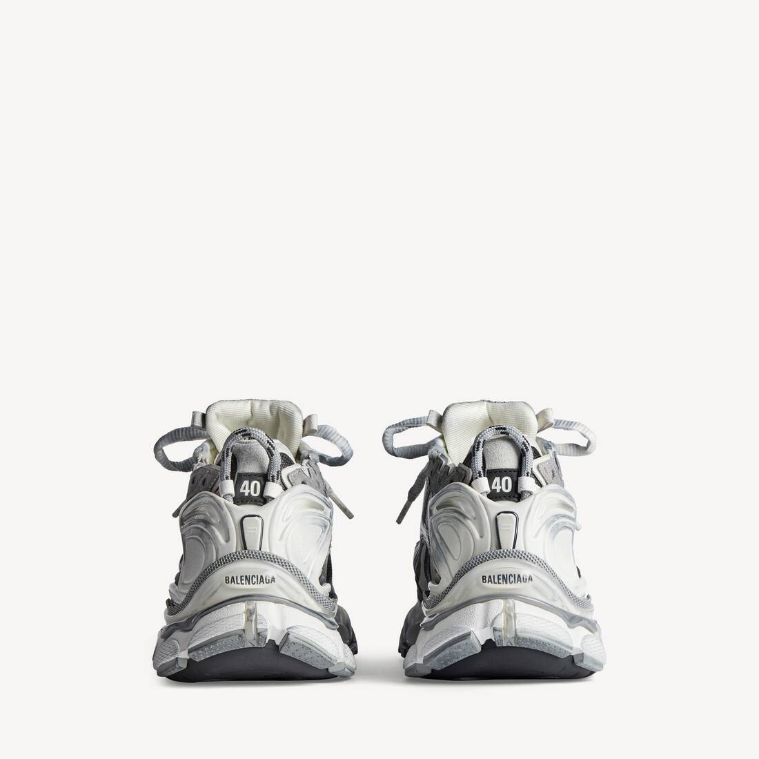 BALENCIAGA RUNNER NYLON SNEAKER IN GREY/WHITE/BLACK