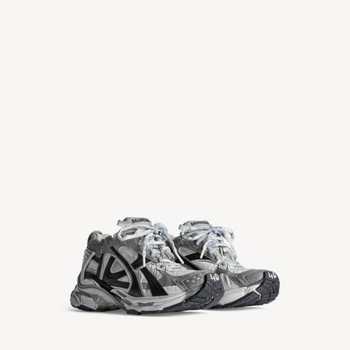 BALENCIAGA RUNNER NYLON SNEAKER IN GREY/WHITE/BLACK