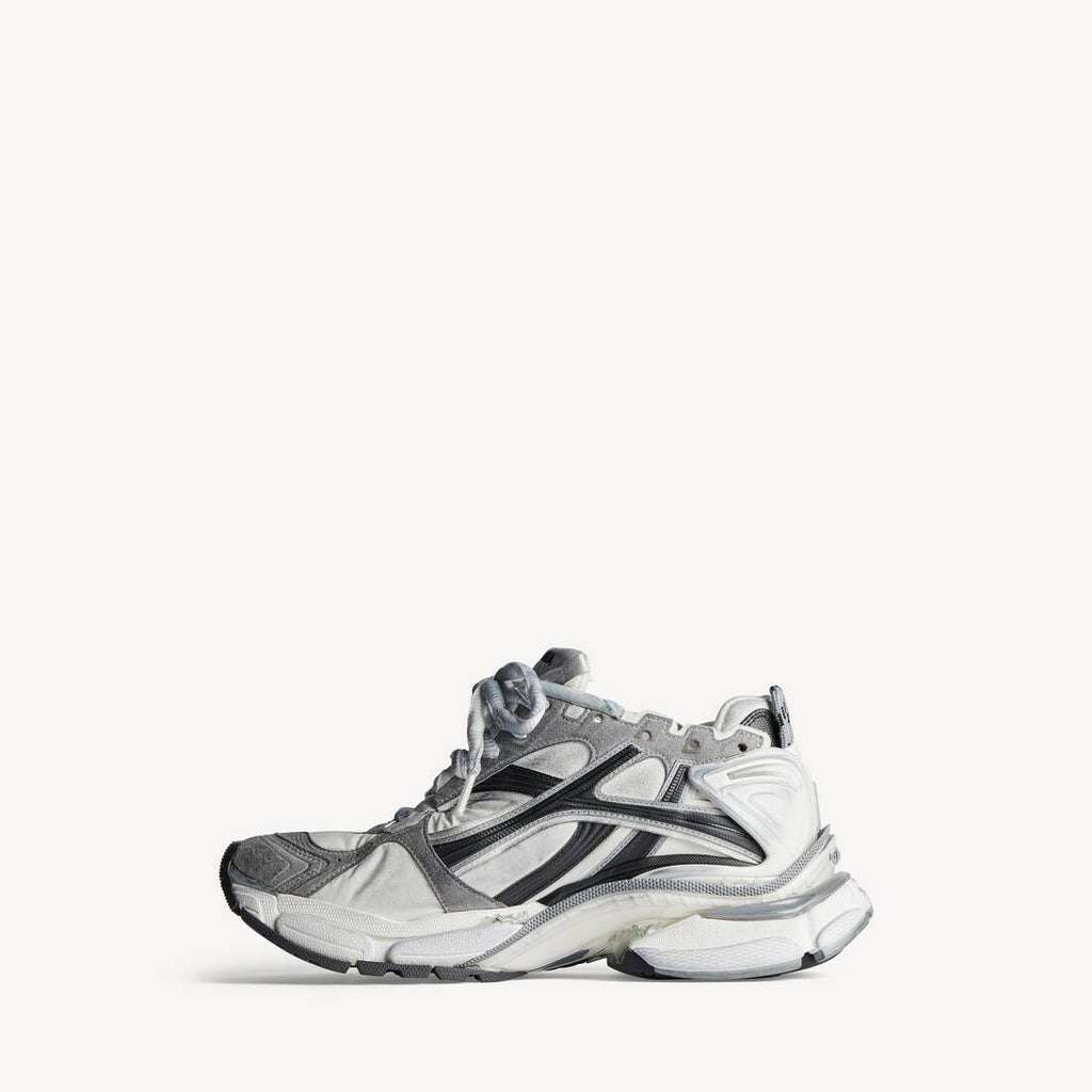 BALENCIAGA RUNNER NYLON SNEAKER IN GREY/WHITE/BLACK