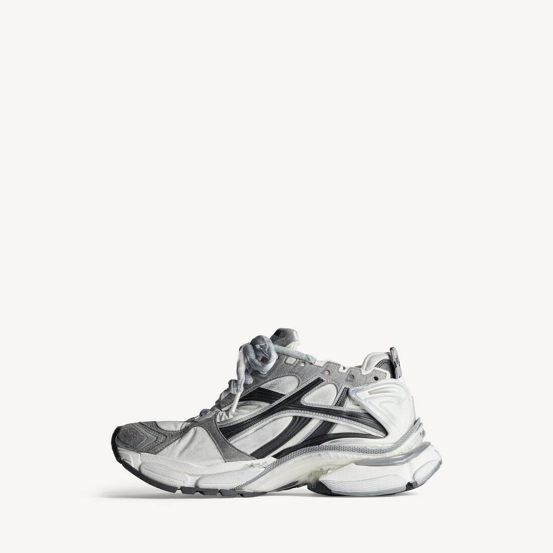 BALENCIAGA RUNNER NYLON SNEAKER IN GREY/WHITE/BLACK