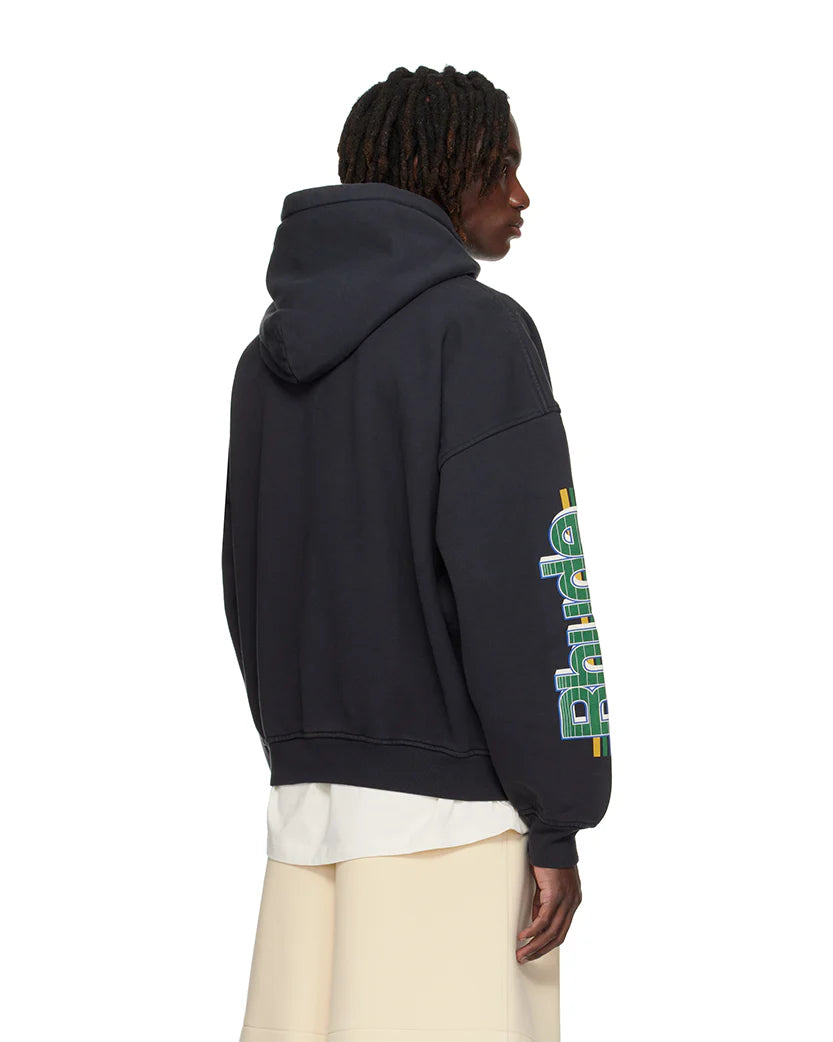 RHUDE ROADWAY RACING HOODIE VINTAGE BLACK