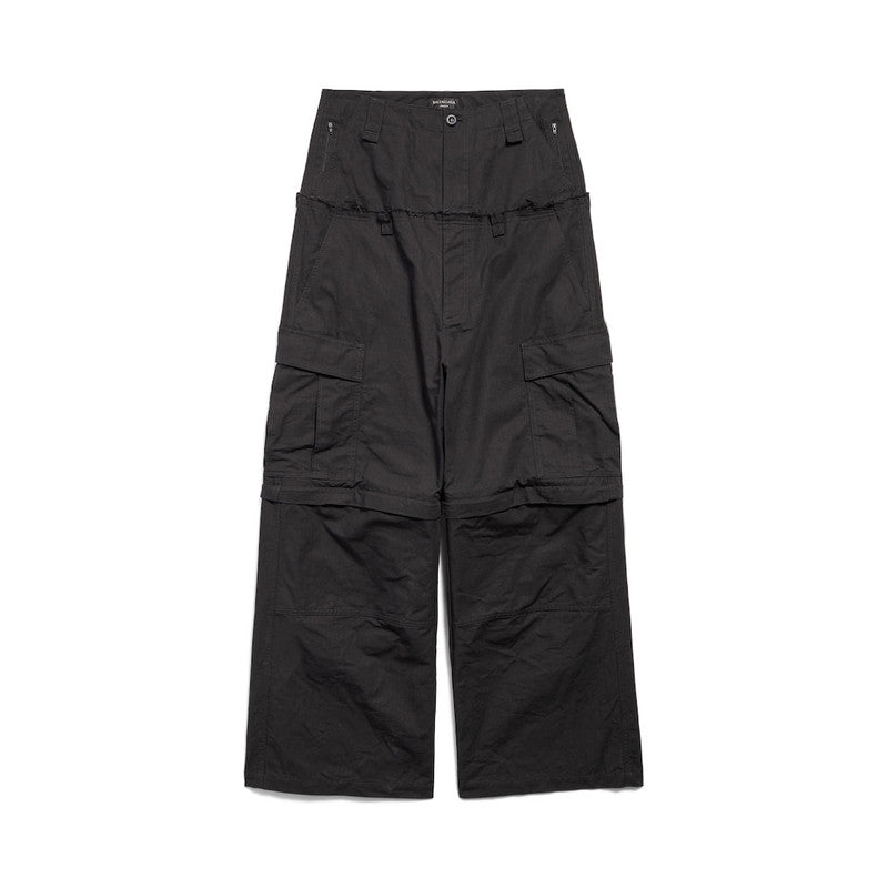 BALENCIAGA CUT-UP CARGO PANTS IN BLACK