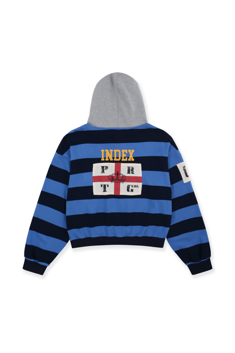 PROTOCOL INDEX STRIPE POLO HOODIE