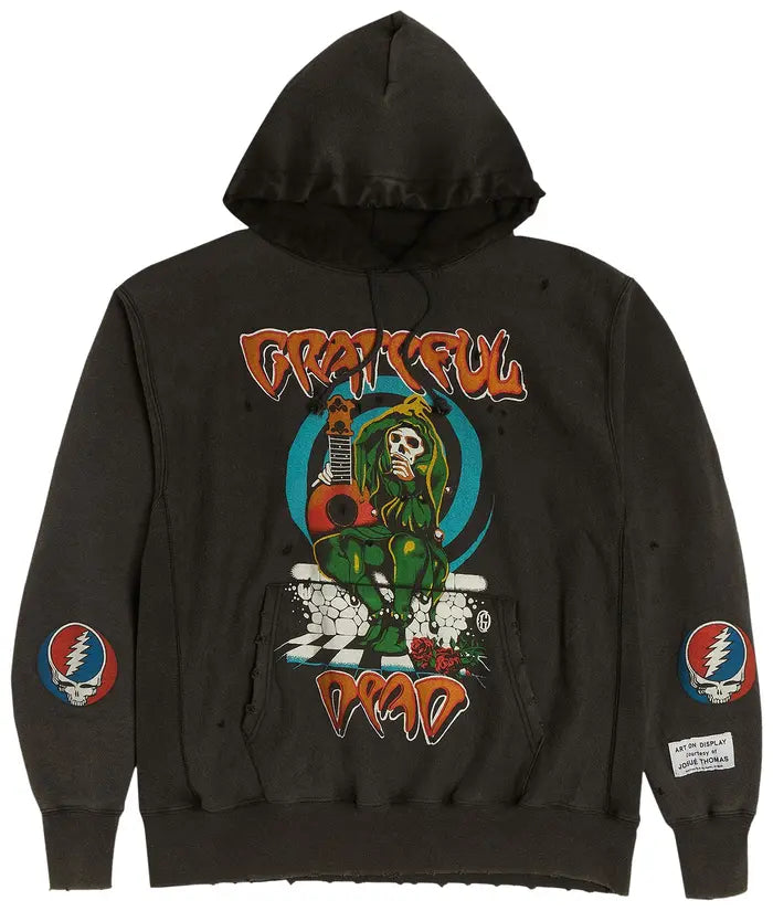 GALLERY DEPT. GRATEFUL DEAD HOODIE 'BLACK' GOAT EXCLUSIVE