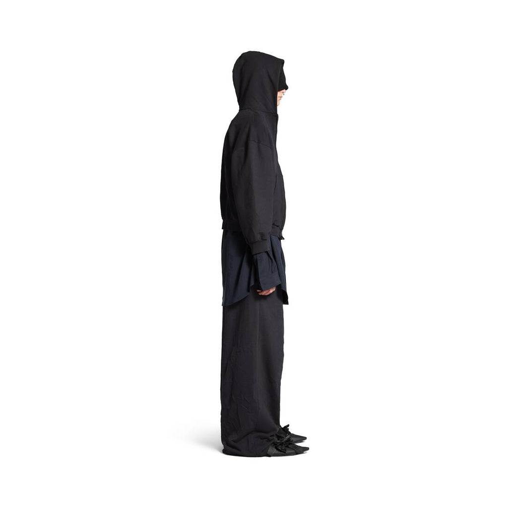 BALENCIAGA EBAY ZIP-UP HOODIE REGULAR FIT IN BLACK