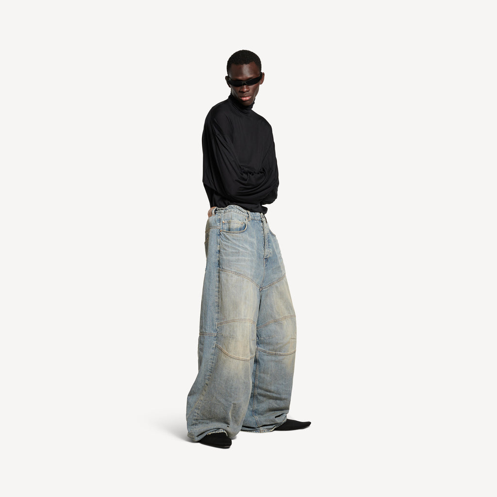 BALENCIAGA BAGGY PANTS IN LIGHT BLUE