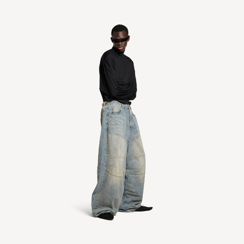 BALENCIAGA BAGGY PANTS IN LIGHT BLUE