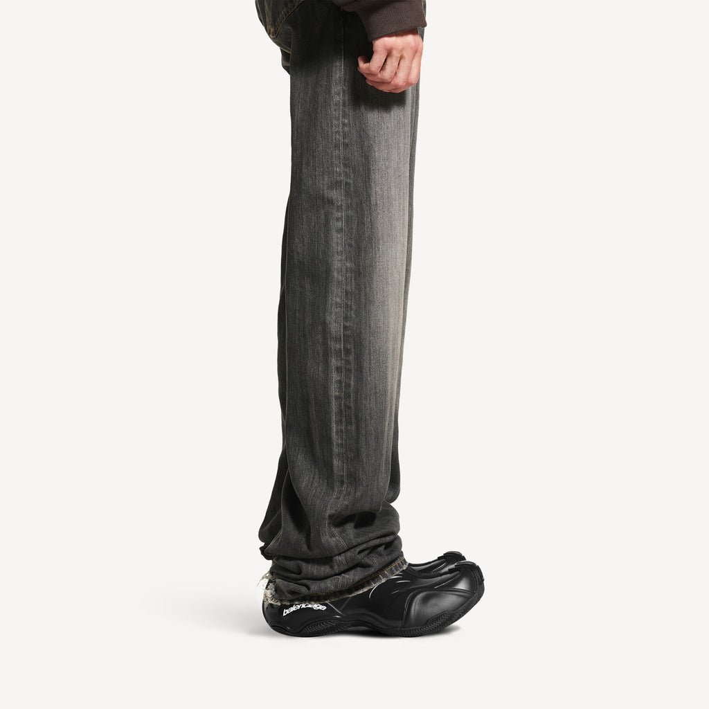 BALENCIAGA BASKETBALL SNEAKER IN BLACK AND SHINY POLYESTER & POLYURETHANE