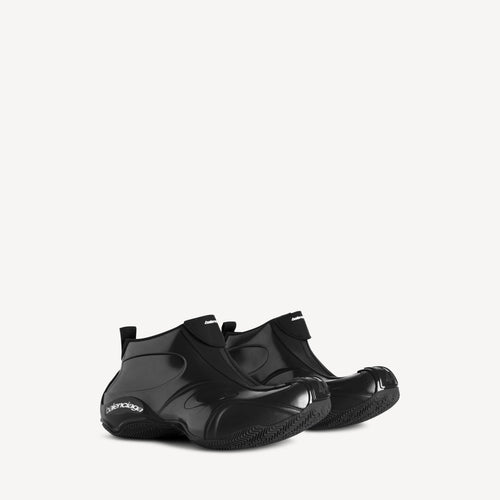 BALENCIAGA BASKETBALL SNEAKER IN BLACK AND SHINY POLYESTER & POLYURETHANE
