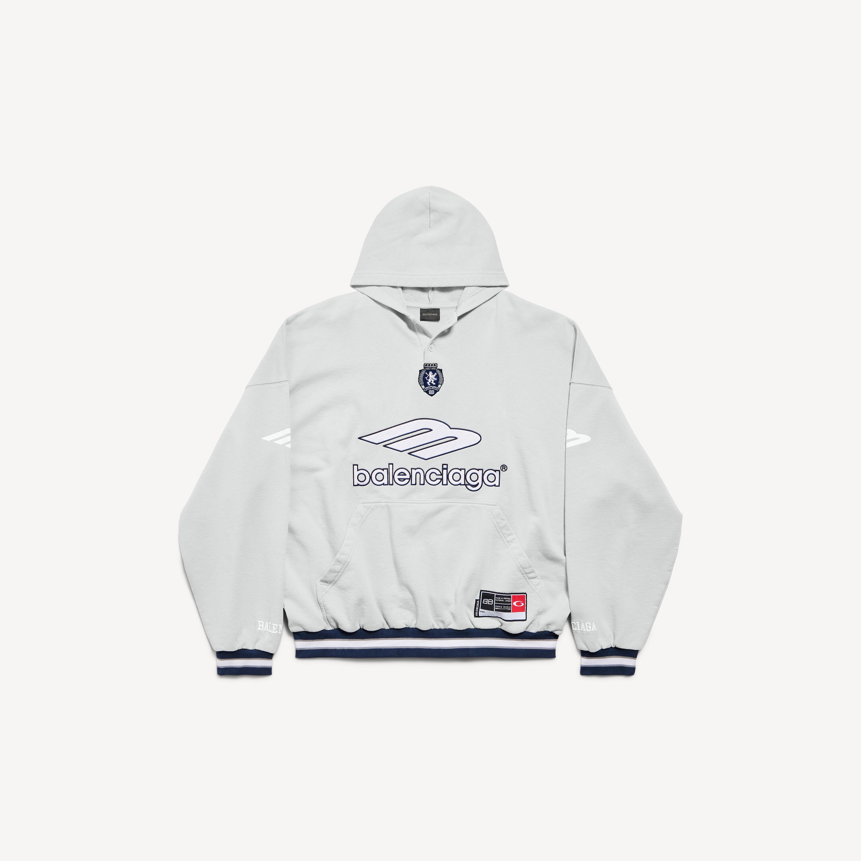 BALENCIAGA 3B FOOTBALL POLO HOODIE