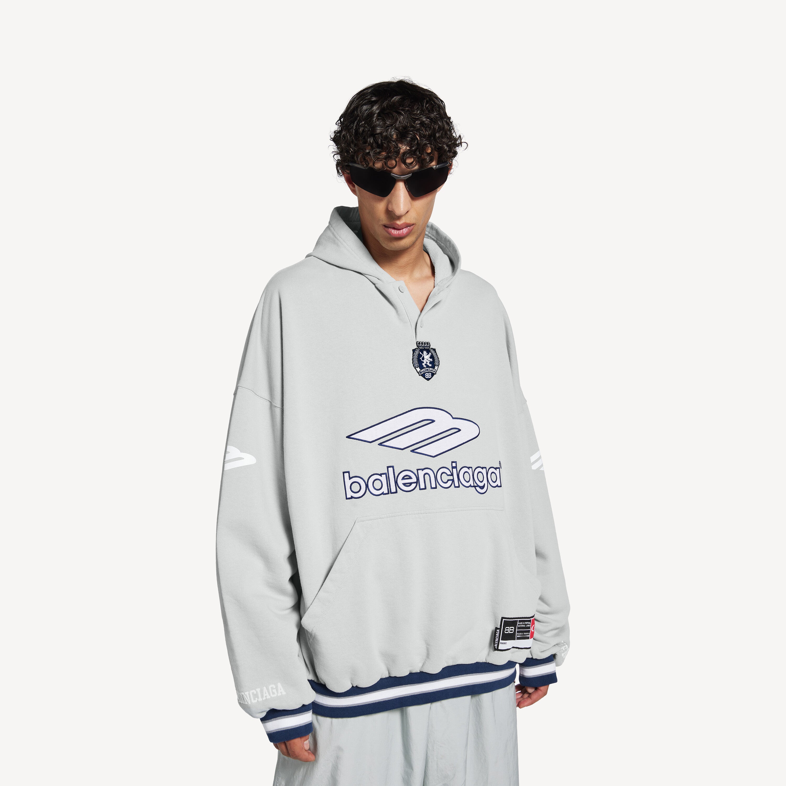 BALENCIAGA 3B FOOTBALL POLO HOODIE