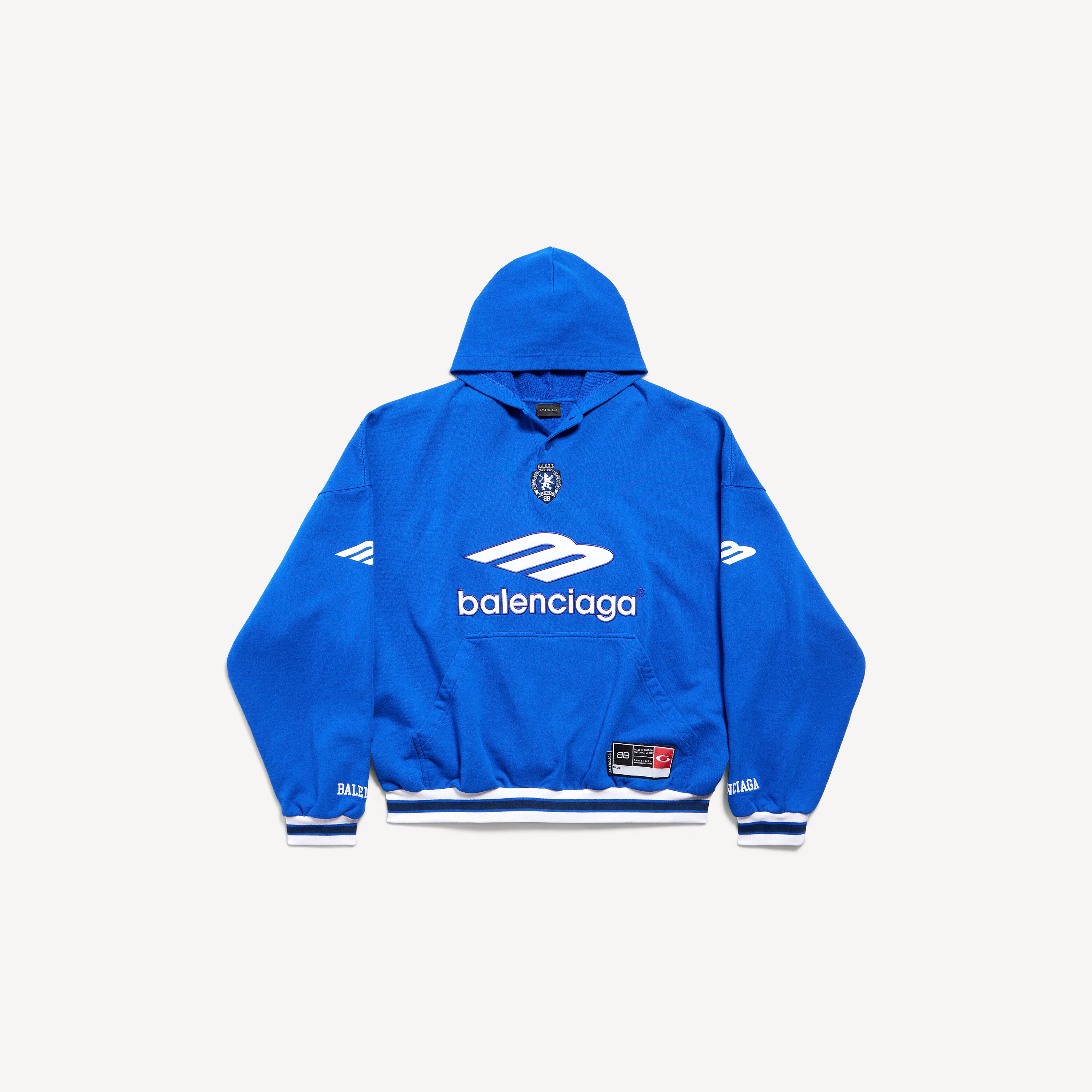 BALENCIAGA 3B FOOTBALL POLO HOODIE